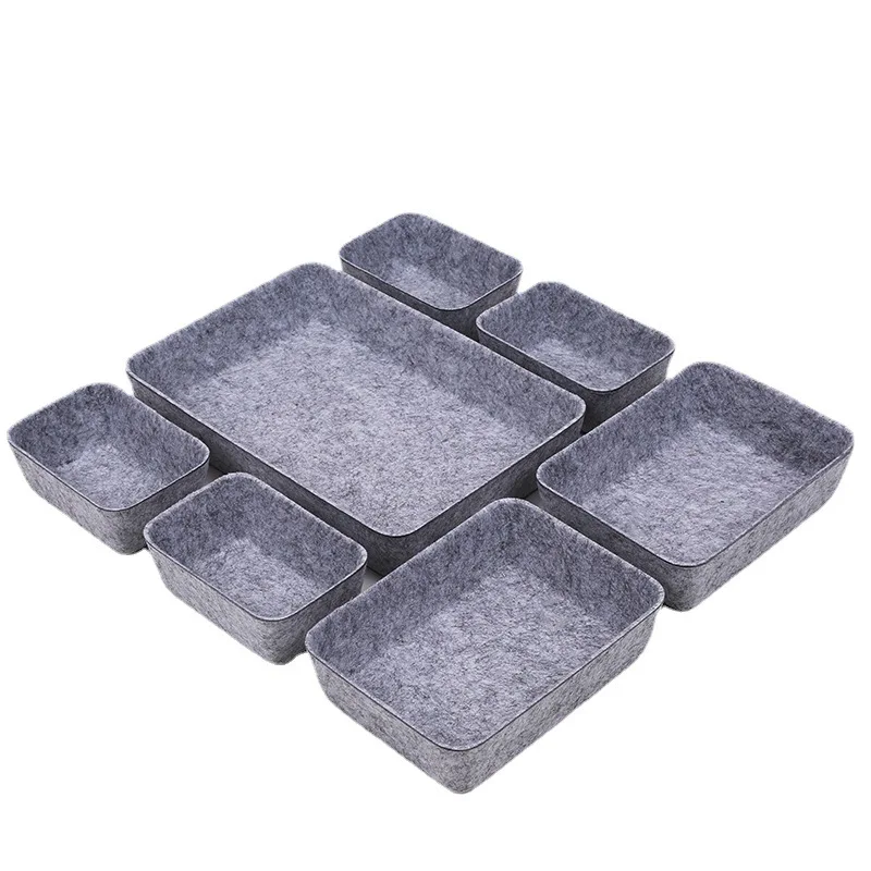 Sundries Makeup Storage Box Office Stationery Drawer Organizer Desktop Snacks Food Container Tool ,7Pcs/Set