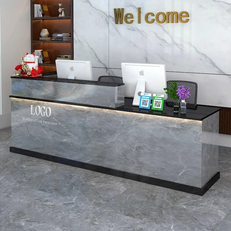

Corner Desk Modern Counter Reception Podium Cashier Reception Desk Beauty Salon Empfangstheke Kosmetik Office Furniture