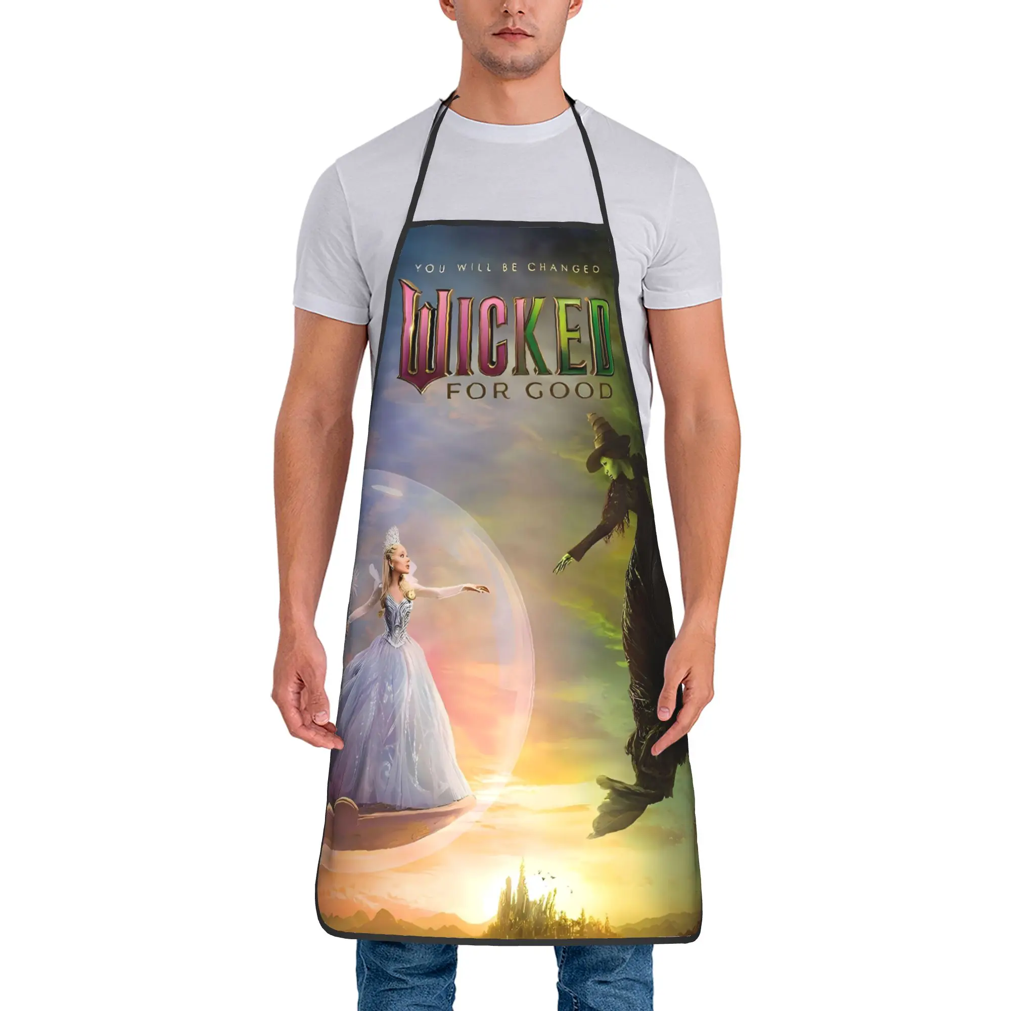 Wicked 2 Hot Movie (3) Apron  Cleaning Barber Kitchen Accessories Restraunt Cute Aprons without Pocket