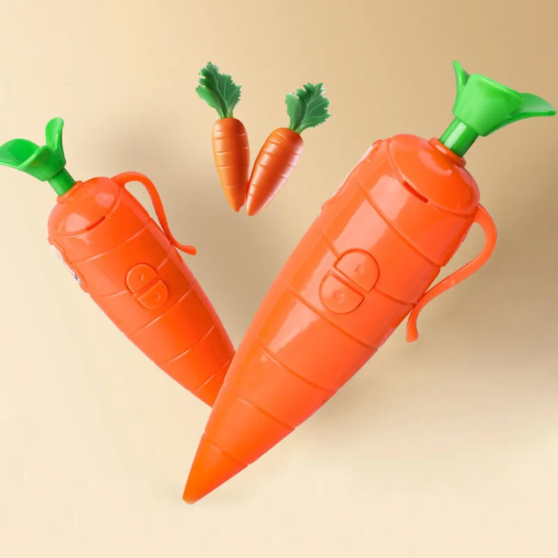 Carrot Voice Recorder Electronic Sound Pen Toy Can Write Graffiti Ballpoint Pen Novelty Voice Recorder Pen Kids Stationery Gift