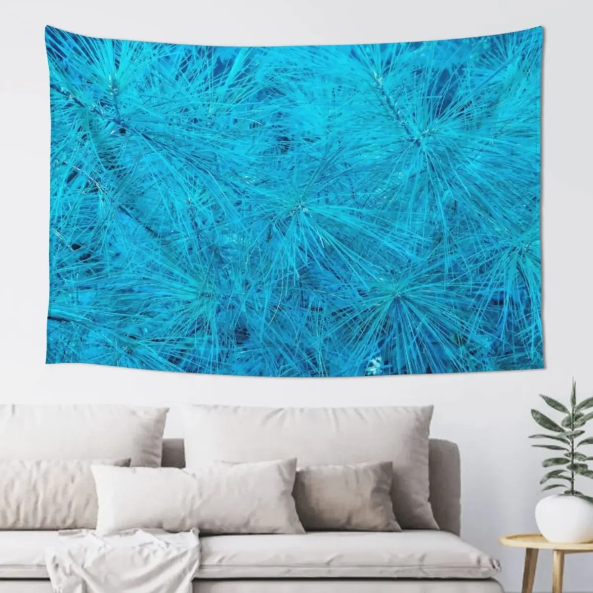

Turquoise Pine Tapestry Wall Hanging Decor Aesthetic Room Decor Funny Tapestry