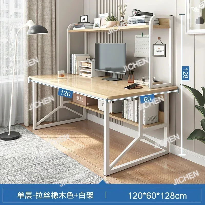 مكاتب كمبيوتر بسيطة، مكتب كتابة منزلي، مكتب قراءة، مكاتب دراسة الطالب، أثاث غرفة النوم، سطح المكتب مع طاولة رف الكتب #4