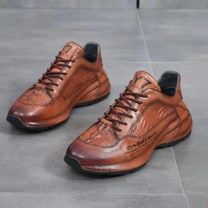 

Classic Famous Luxury Driving Shoes Mens Shoes Genuine Leather Footwear Loafer Cow Leather Crocodile Pattern Hasp Casual Shoes