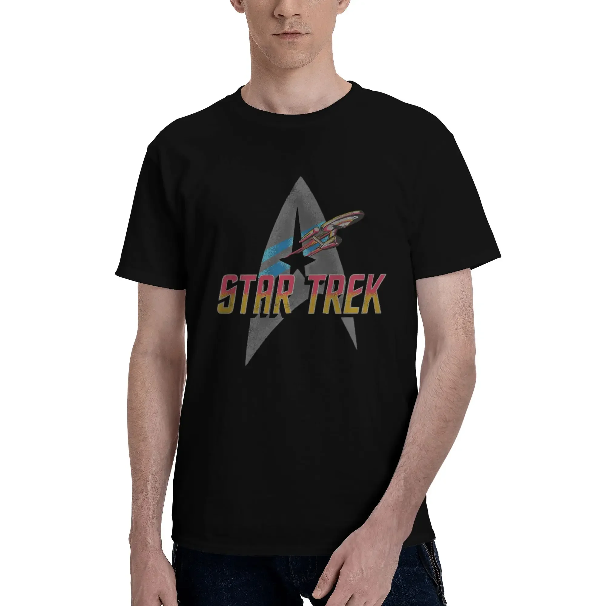Star Treks Science Fiction TV Series 100% Cotton T-Shirt Men's Fashion T Shirts Men O-Neck Short Sleeve S-6XL
