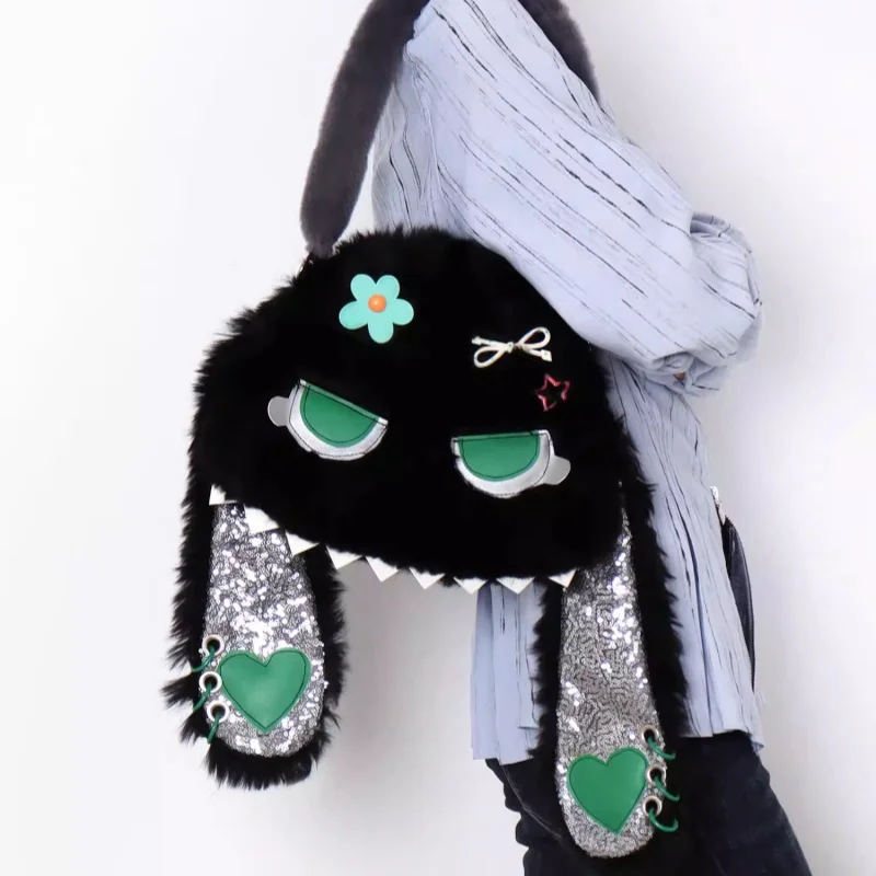 

Сумка через плечо Su Xiaota Maomao Cat Rabbit, милая, стильная, новая, с цветочным бантом, для девочек-подростков, в подарок