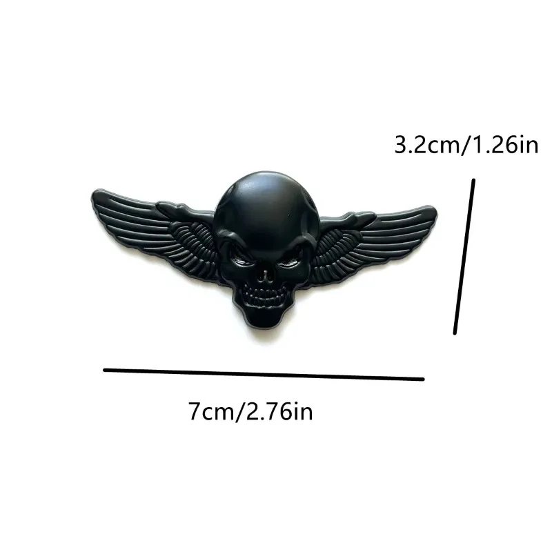 

Metal Skull Wing Car Logo Is Suitable for Car Body Trunk Tail Side Car Sticker Decal Decorative Accessories 2pc