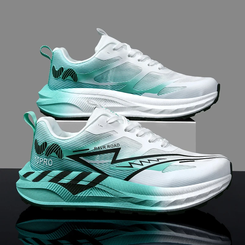 Men Running Shoes Air Cushion Jogging Shoes Carbon Board Marathon Sports Breathable Lightweight Women's Nonskid Casual Sneakers