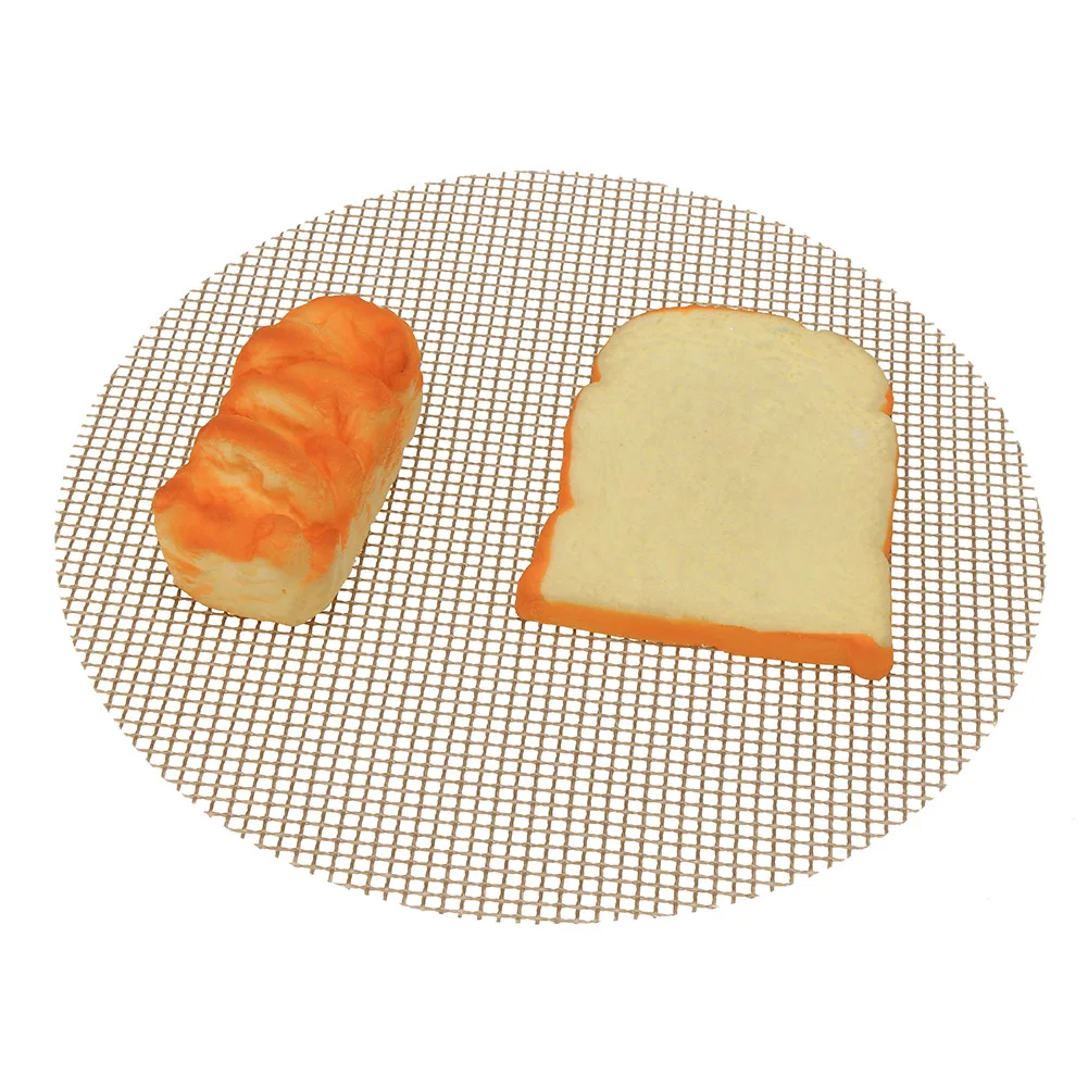 جولة شواء شبكة شواء حصيرة مقاومة للحرارة شواء الحصير غير عصا شواية باربيكيو ورقة بطانات للتخييم في الهواء الطلق نزهات الشواء #4