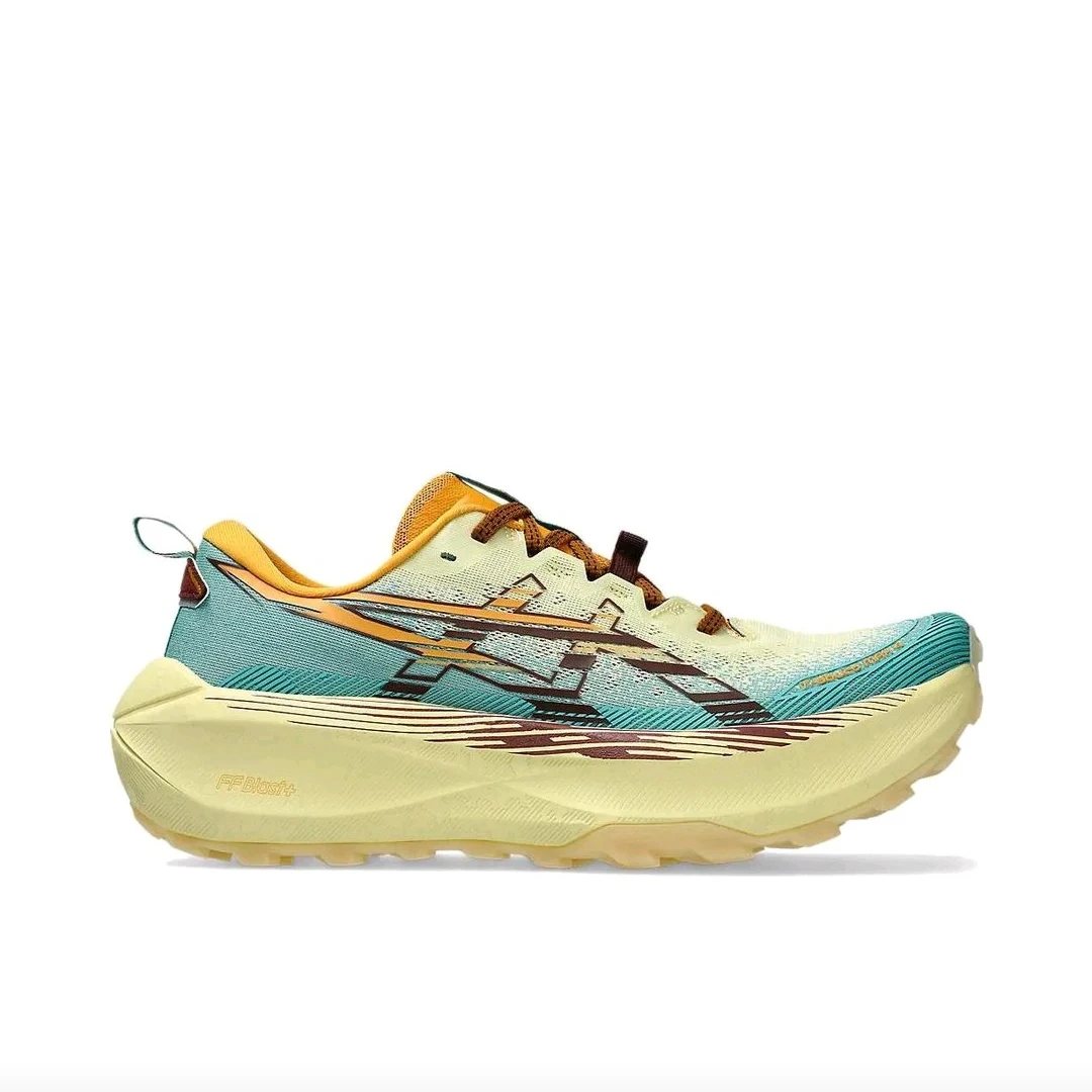 

Мужские и женские кроссовки Asics TRABUCO Max 4, модные кроссовки Energy-Return, желтый/зеленый