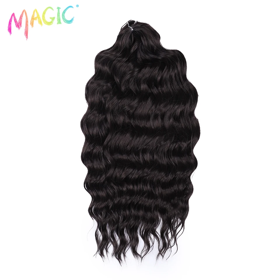 Magic Crochet Hair Loose Deep Wave Crochet Braids Hair Extensions 24 Inch Water Wave Braid Hair Twist Crochet Hair Extension