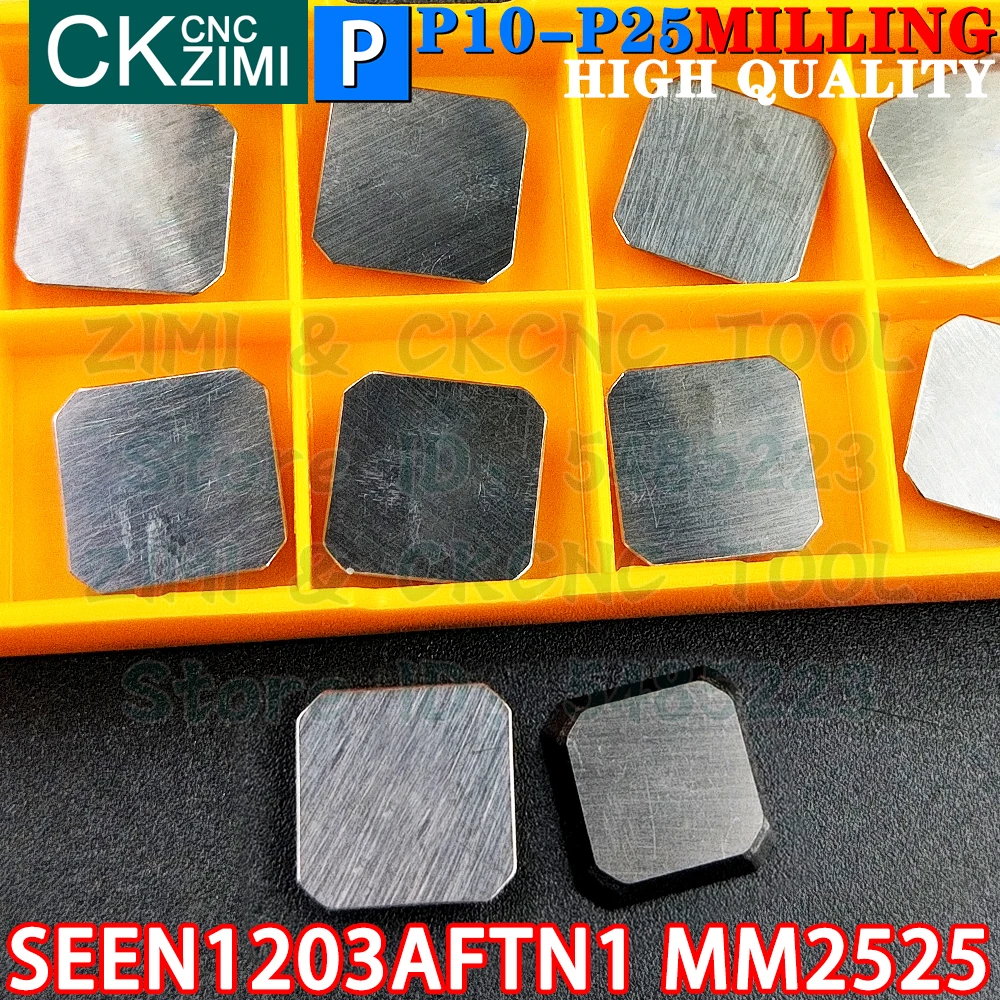 Imagem -02 - Seen 1203 Aftn1 Mm2525 Inserção de Cermet Ferramenta de Inserção de Fresagem Cnc Seen1203 Aftn1 Torno Metálico Ferramenta de Fresa Indexável Seen1203aftn1 Mm2525