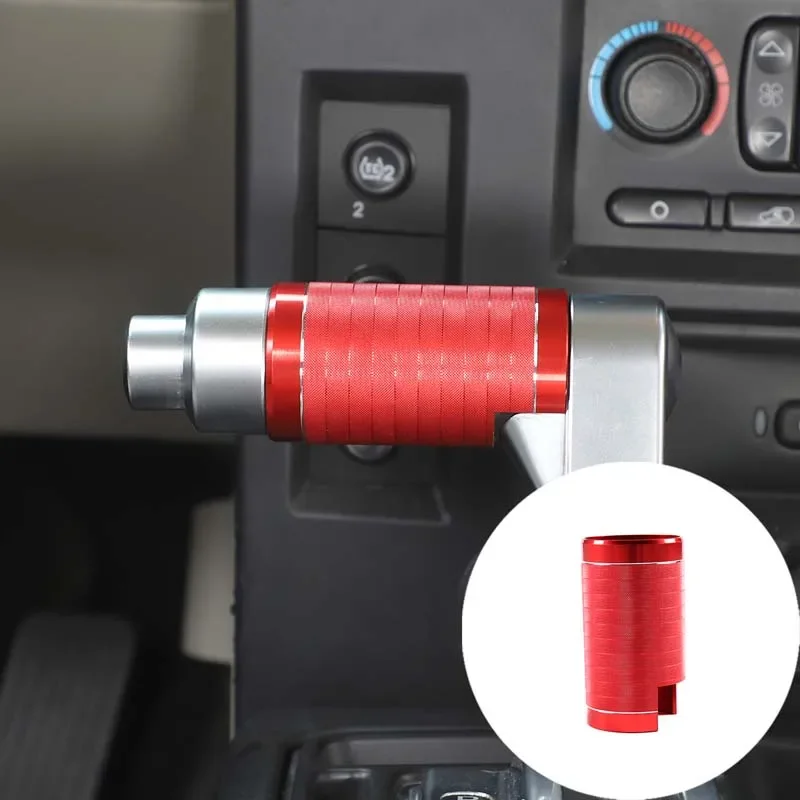 

For 2003-2007 Hummer H2 Aluminum Alloy Red Silver Car Styling Gear Head Shift Knob Handle Cover Sticker Car Interior Accessories