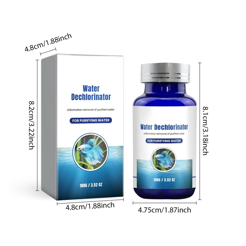 Water Chlorine Removers for Aquariums Fishtanks Fishponds Water Dechlorinator Tablet Chlorine Solution Water Conditioner