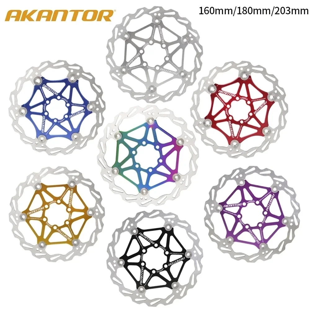 Rotor de freno para bicicleta de montaña, Rotor de acero inoxidable con fuerte disipación del calor, flotante, almohadilla de freno de disco MTB, 1 piezas, 160mm/180mm/203mm