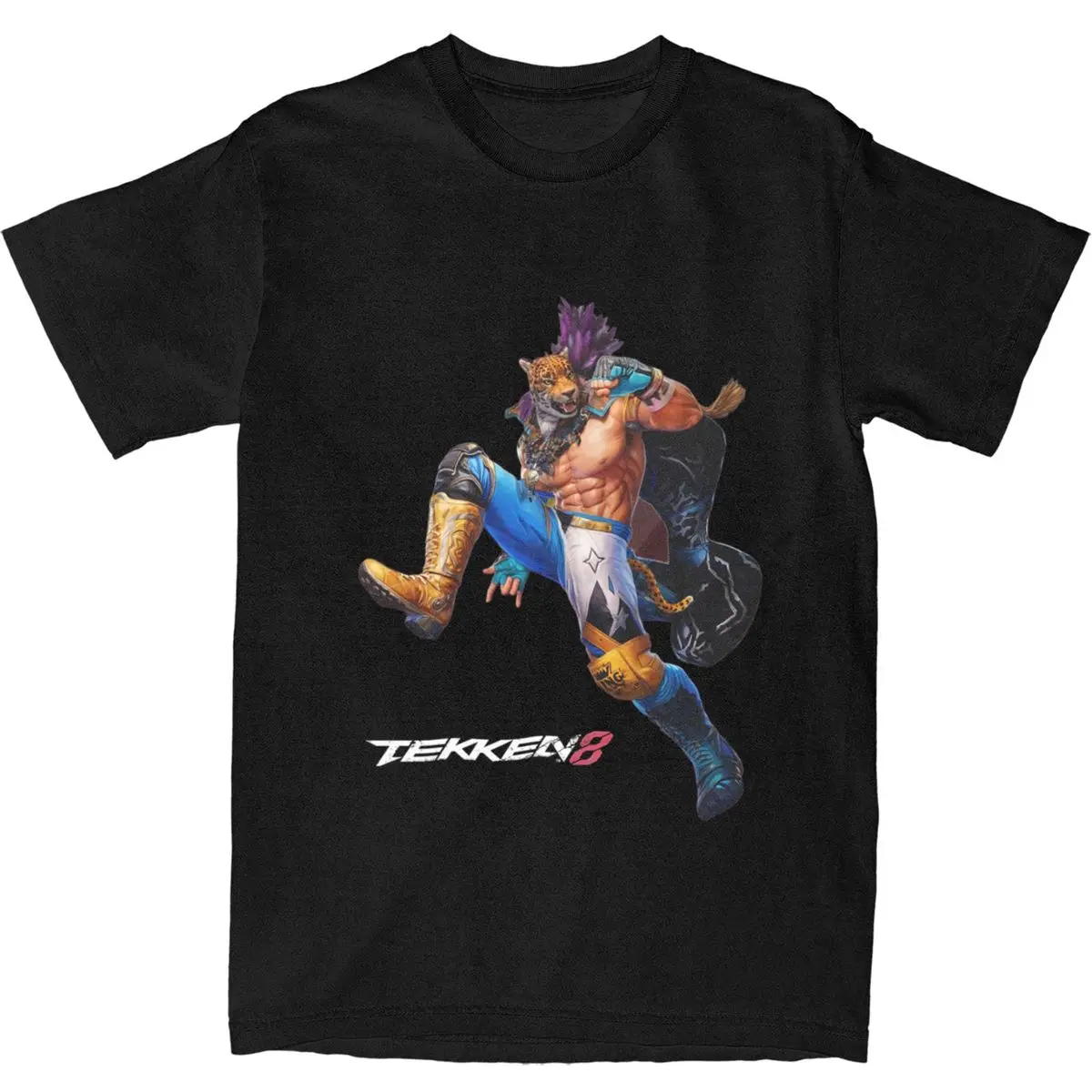 Men TEKKEN KING T-Shirts Hot Game Pure Cotton Tees Summer Street Style Short Sleeve T Shirt O-Neck Hip Hop Casual Tee Shirt