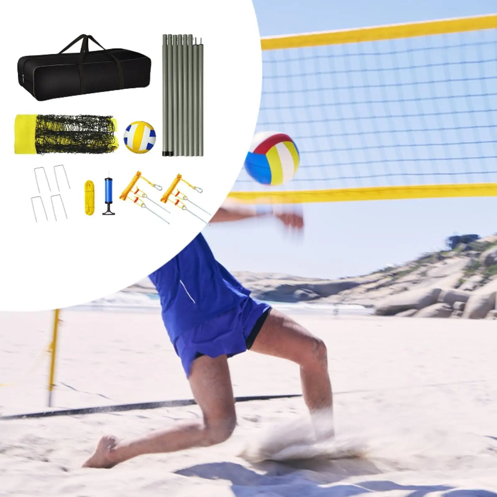 

Volleyball Net Volleyball Training Net Standard Braided Net Volleyball Net Set for Backyard