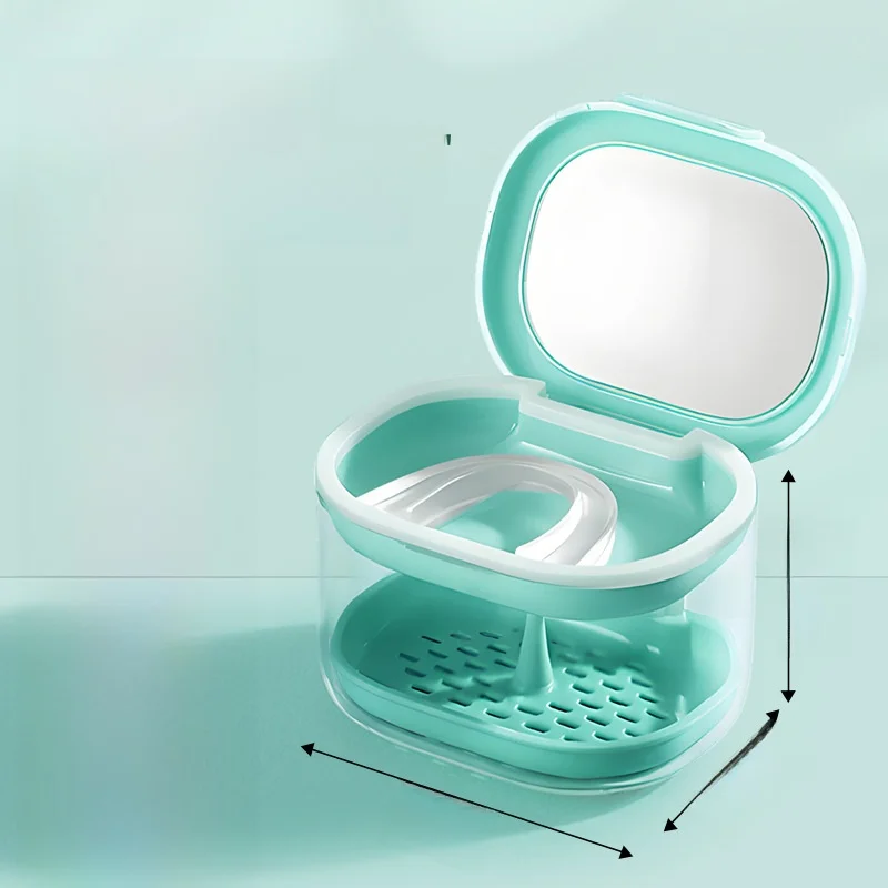 Invisible Orthodontic Retainer Storage Box Dental Appliance Portable Cleaning Case for Children's Teeth Correction