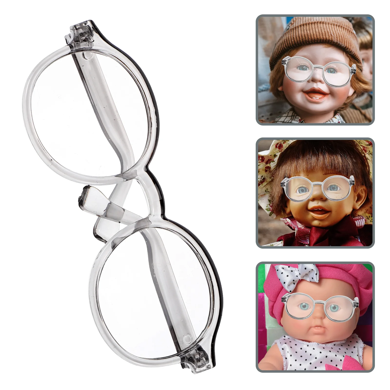 Lunettes en plastique pour poupées, lunettes pour enfants, accessoires Kiev illage, maison de courses