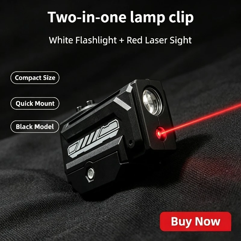 Modern Elegant 2-in-1 Auxiliary Light Slim Compact Outline Fit 20mm Rail Colorfast Smooth Glossy Ornament