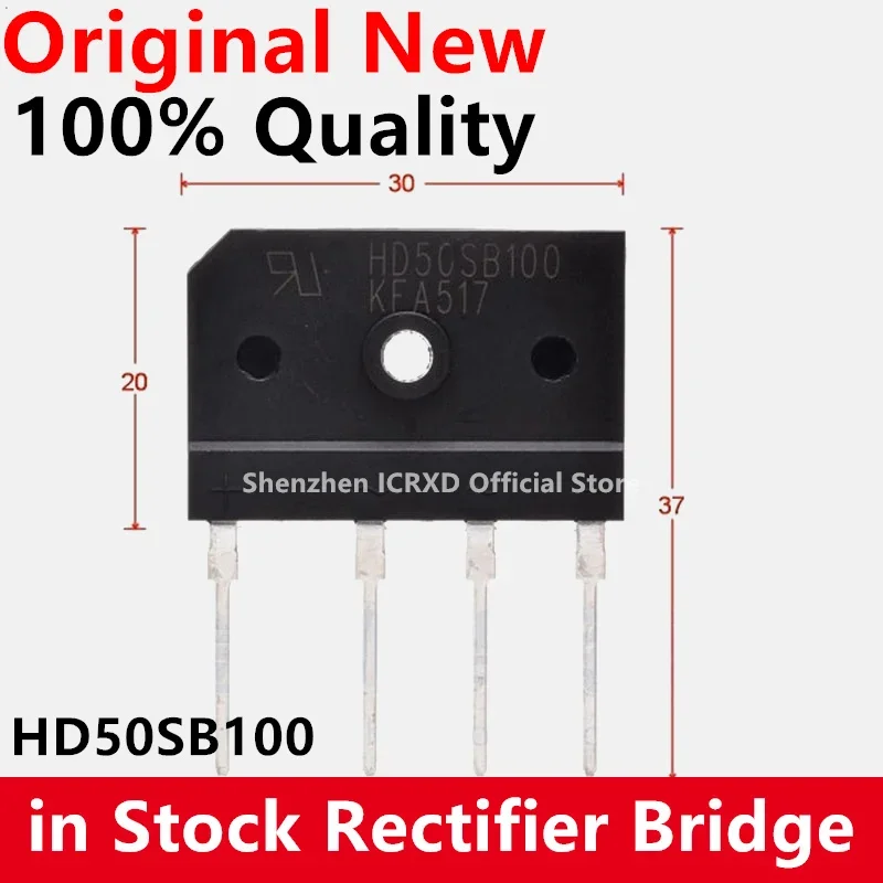 Puente Rectificador HD50SB100 50A 1000V GBJ5010, 5 piezas-10 piezas, nuevo