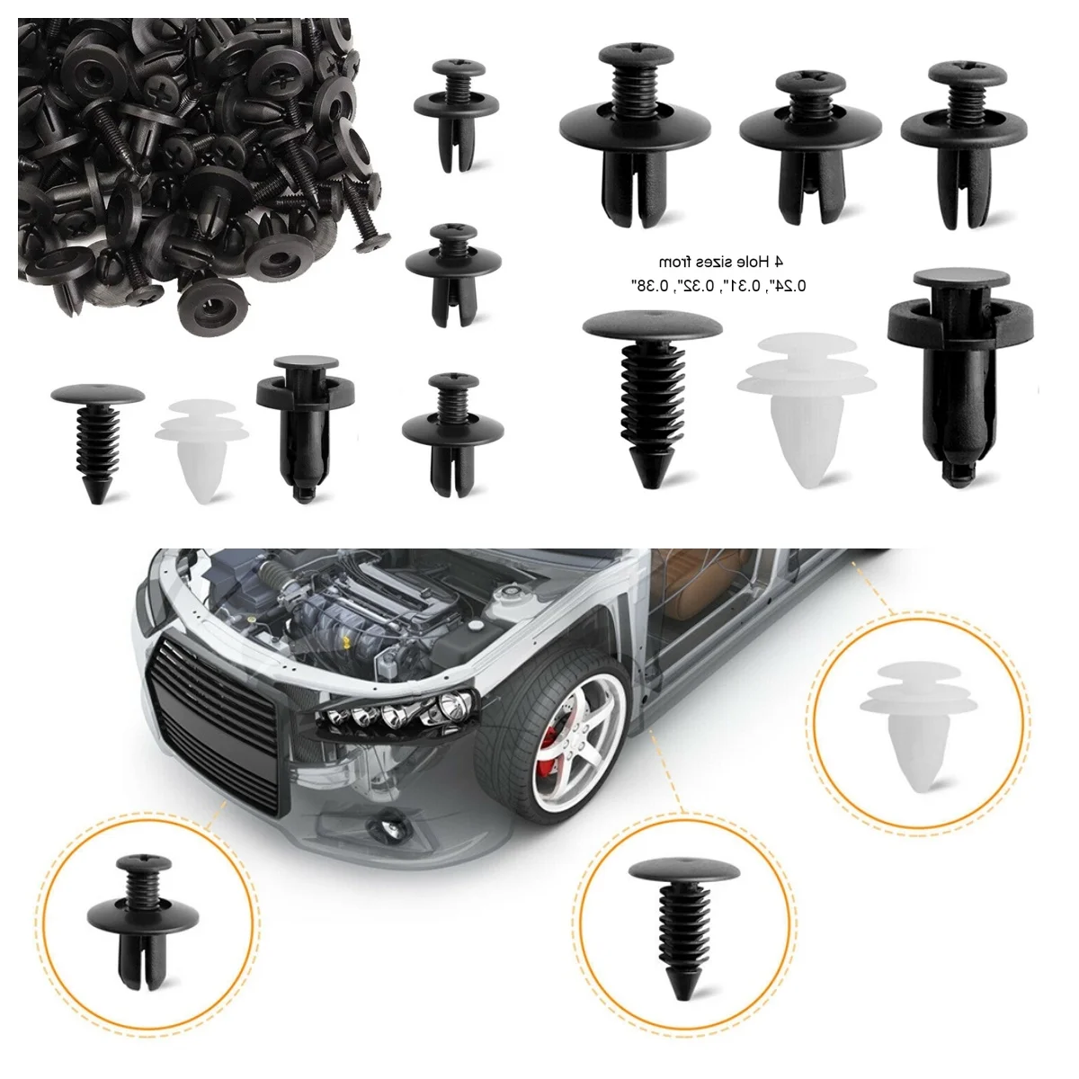 100 шт., комплект креплений для автозажимов, смешанный фиксатор для lada granta vesta Daewoo nexia lanos matiz Mazda 3 6 cx5 cx7 Renault 100 шт., комплект креплений для автозажимов, смешанный фиксатор для lada granta vesta Daewoo nexia lanos matiz Mazda 3 6 cx5 cx7 Renault