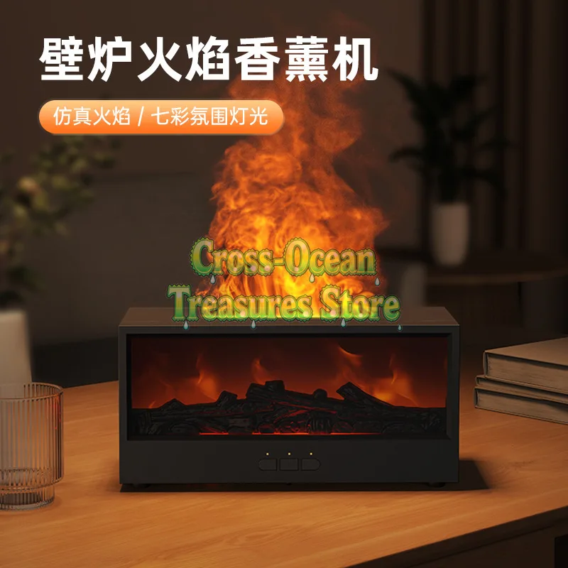 

Аппарат для ароматерапии с пламенным каменем, настольный интеллектуальный ультразвуковой увлажнитель, имитация эфирного масла, диффузор камина