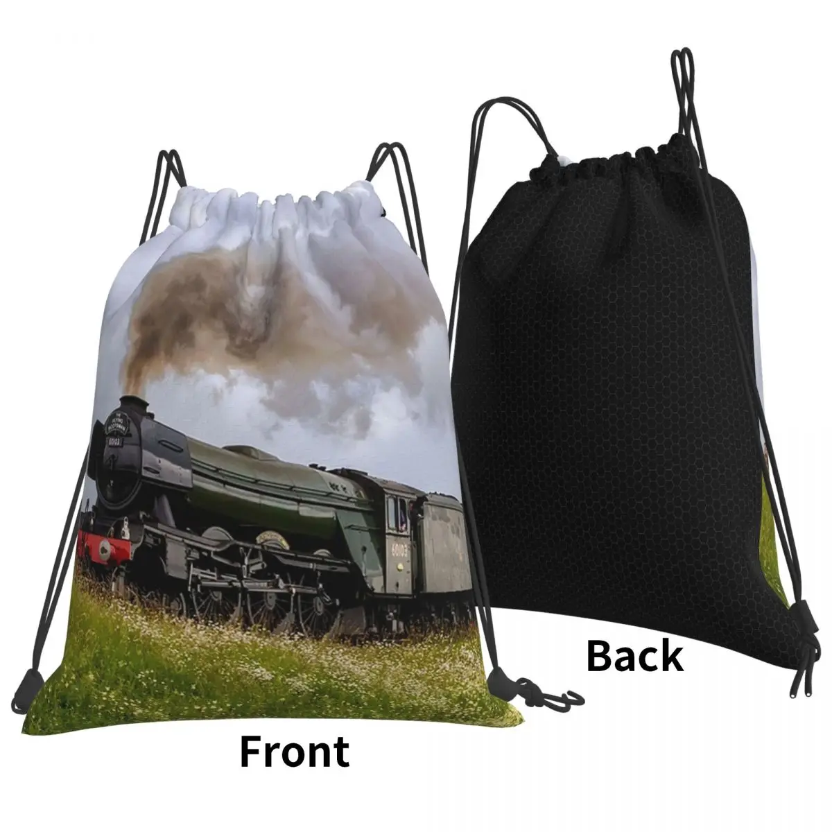 

The Flying Scotsman In Yorkshire Backpacks Fashion Portable Drawstring Bundle Pocket Sports Bag Book Bags For Man Woman School