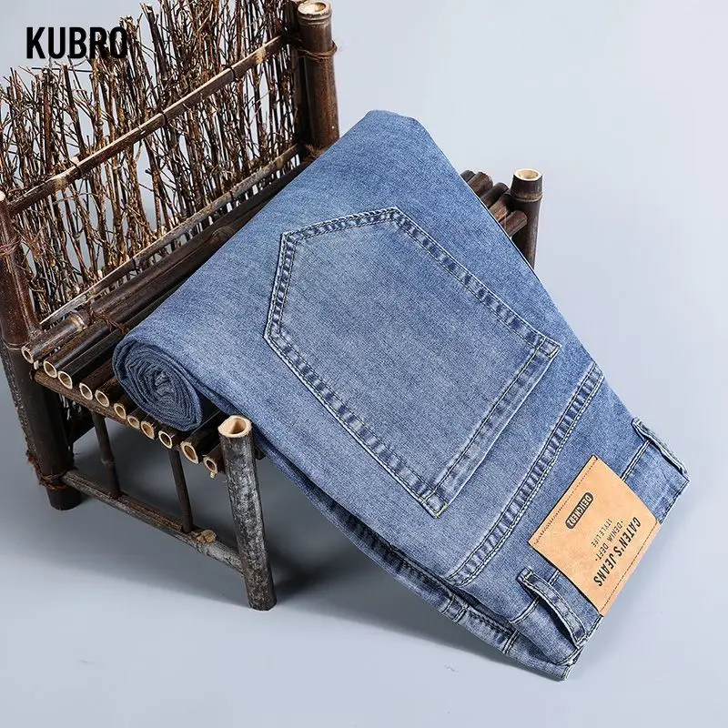 

Высококачественный джинсовый бестселлер на осень и зиму, свободные и удобные прямые повседневные девятидюймовые брюки, мужские джинсы