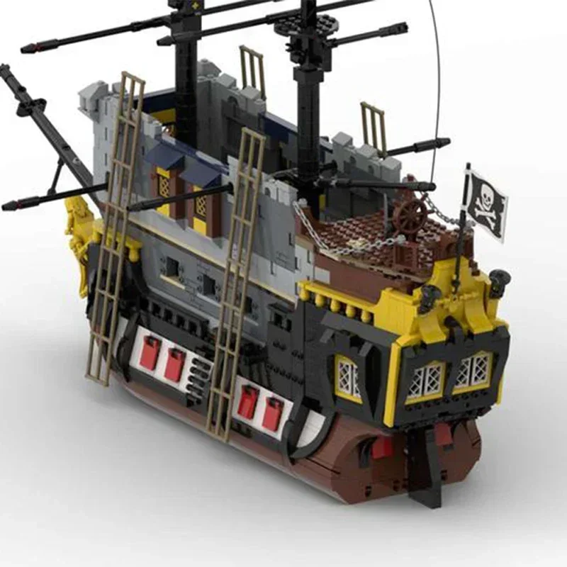 Moc اللبنات القلعة سلسلة العائمة القلعة السفن الطوب الفني لتقوم بها بنفسك تجميع ألعاب البناء لهدايا عيد الأطفال #3