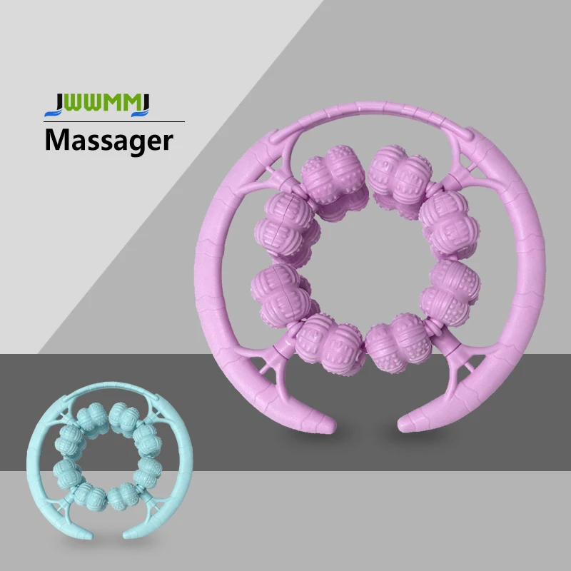 

1pcs Cellulite Manual Roller- Leg Massage Relax Roller 32 Wheels, Cellulite Roller Muscle Relaxer Circular Clamps Leg Mass