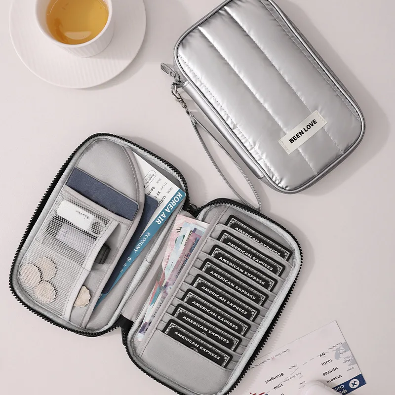 1Pc 22x13cm Portable Travel Airplane Bag Card Holder Fashion Trip Passport Bag Multifunctional Cationic ID Storage Pouch