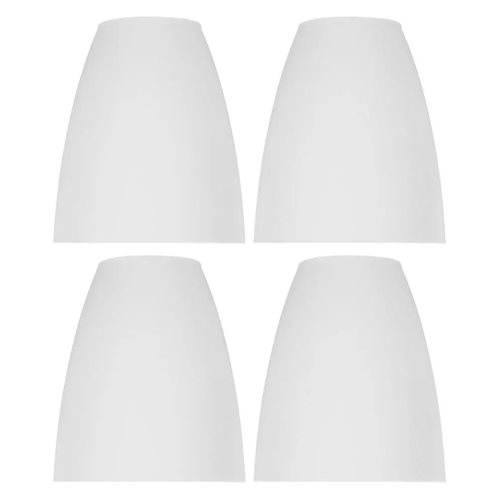 

4pcs Home Decoration Lamp Shades Replacement Flat Mouth Farmhouse Bathroom Light Small Hanging Plastic Lampshade Set For Table