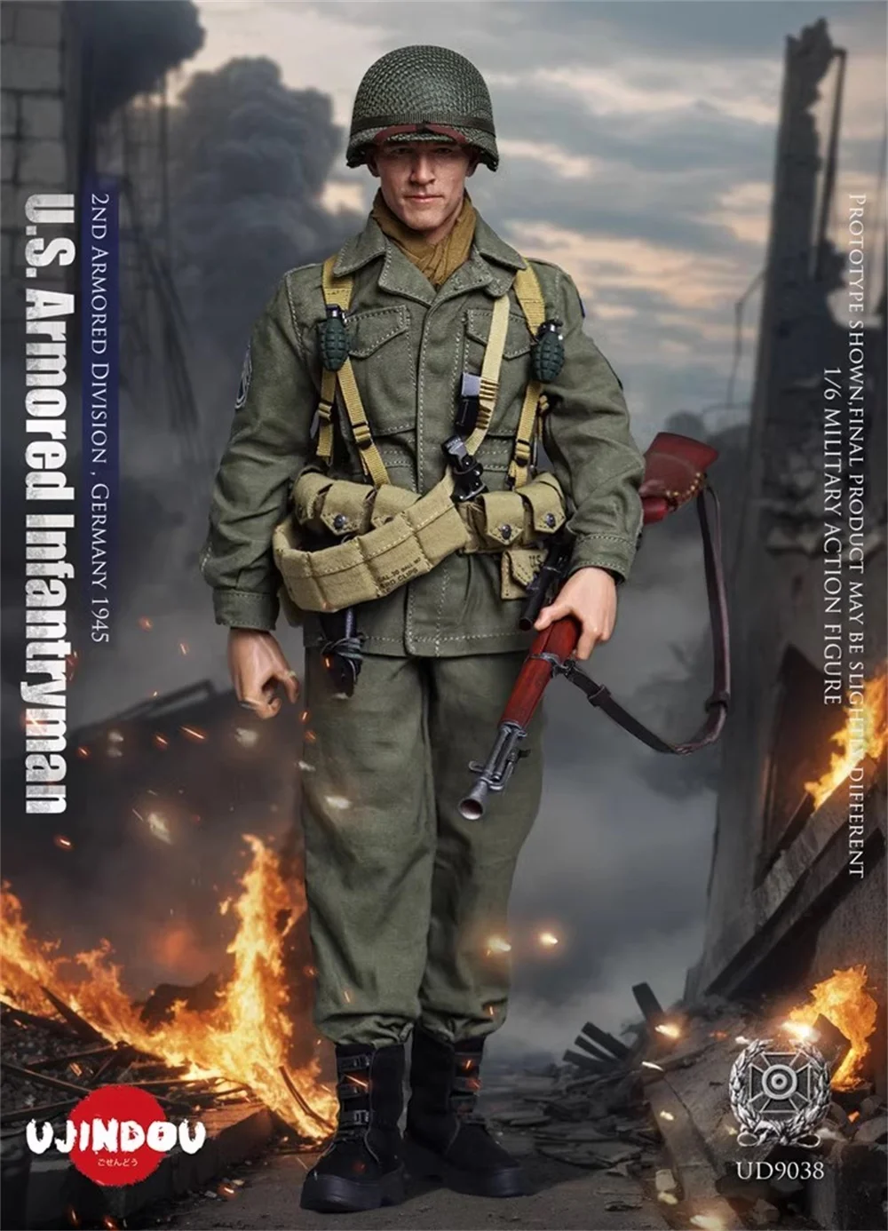 1/6 UJINDOU UD9038 WWII US. Soldier Doll Full Set Moveable Action Figure Gift For Fans Collect Christmas New Arrival