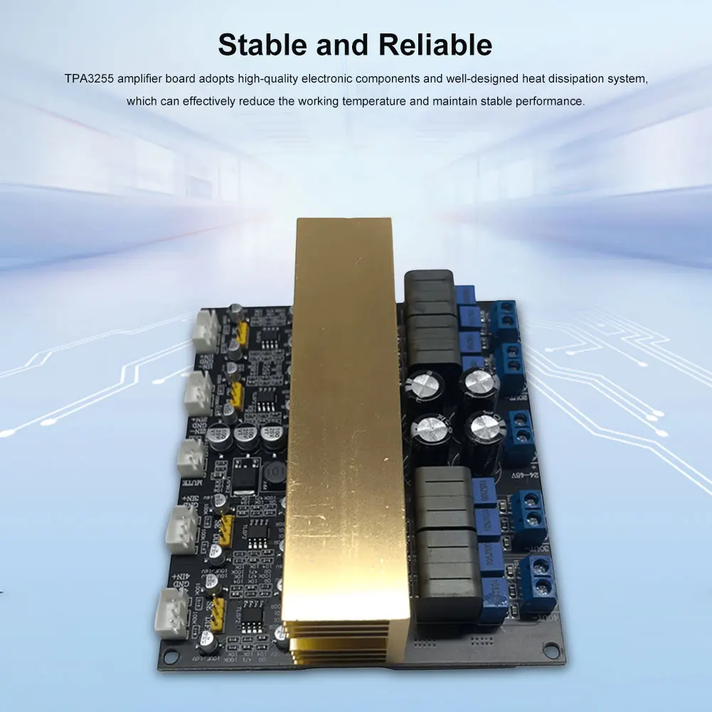 

TPA3255 High Power Audio Amp Board Class D 4 Channel High-Power Digital Amplifier Board Sound Audio Parts