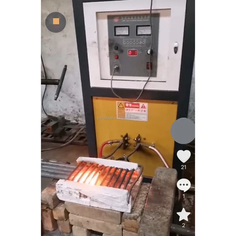 Tungku Peleburan Listrik Frekuensi Menengah 100KW 1-10KHZ untuk Logam Baja Tahan Karat, Mesin Penempaan Induksi Batang