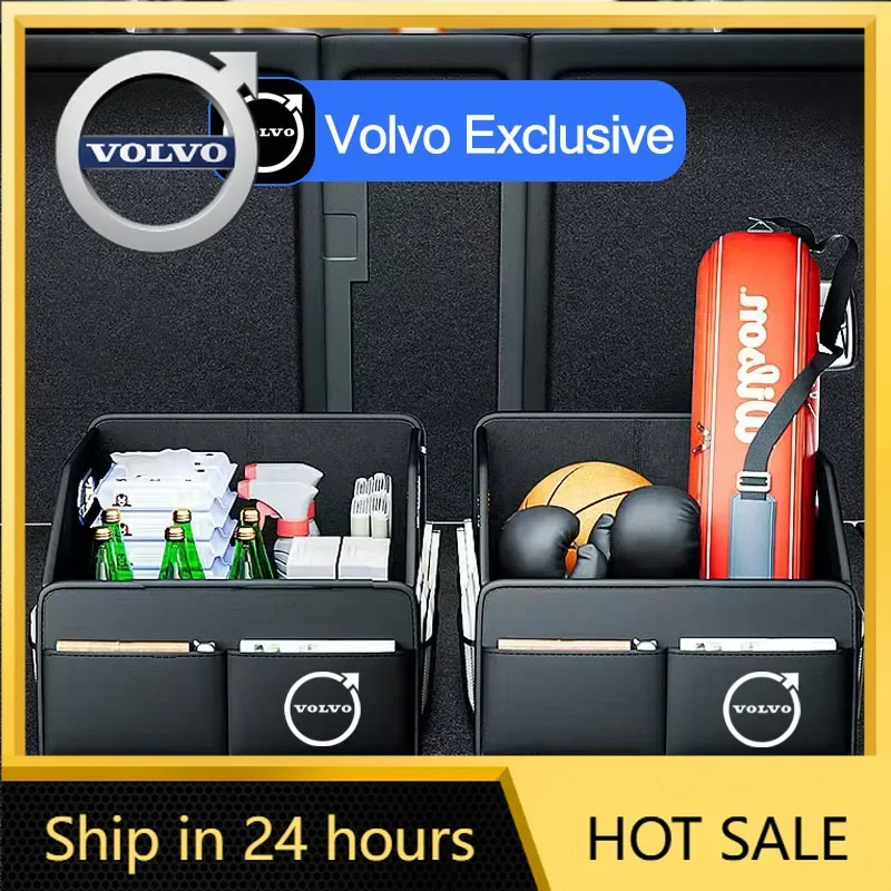 

Кожаные чехлы на руль, органайзер-кейс для хранения в багажнике автомобиля, ящик для инструментов для Volvo XC60 V50 V60 V40 XC90 S60 C30 V70 S90 XC40 EX90 S