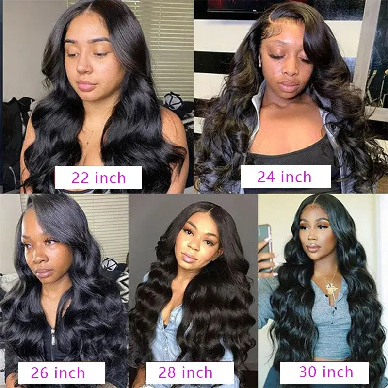 Body Wave Natural Color Transparent Lace Frontal Human Hair Wigs 5x5 Lace Closure Wigs For Women With Baby Hair 180% Density