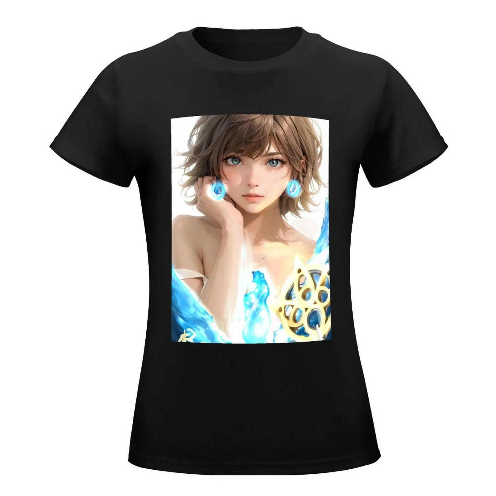 Yuna T-Shirt blanks customizeds hippie clothes heavyweights Women clothing