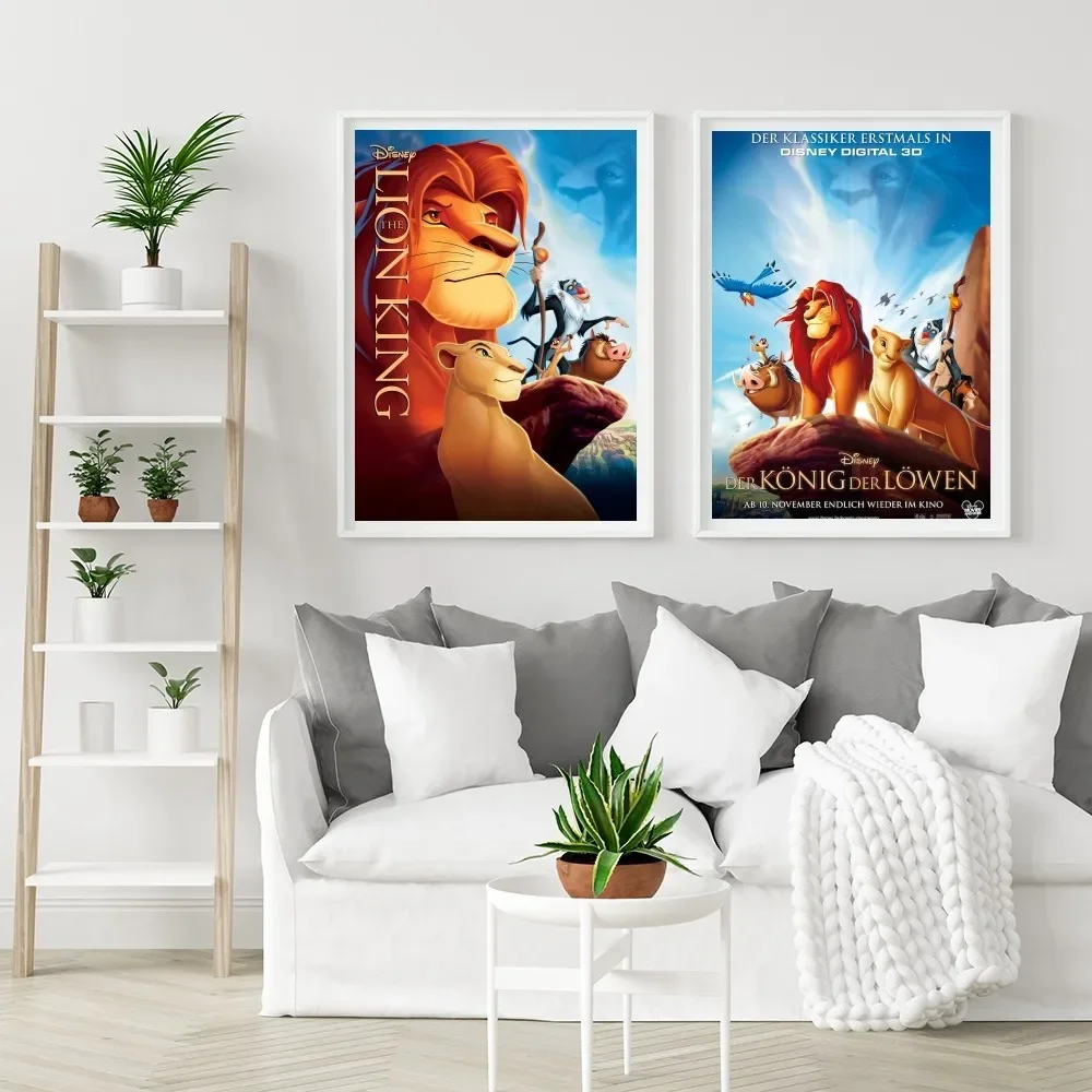 1pc Cartoon Lion King Poster Good Quality Prints Hakuna Matata Vintage Room Home Bar Cafe Decor Aesthetic Art Wall Painting