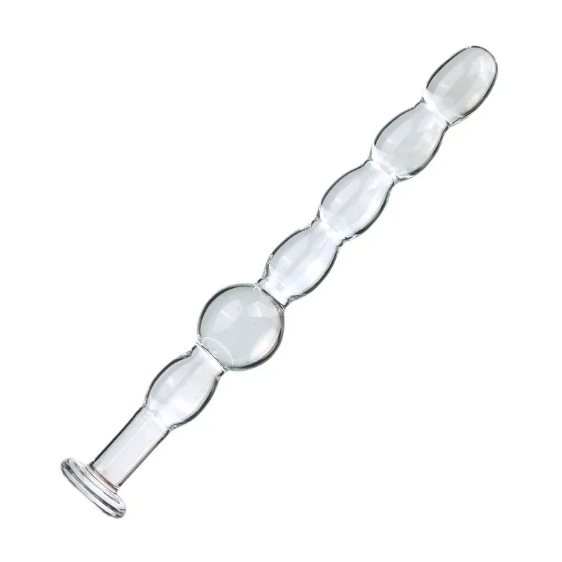 Glass Anal Plug Six-piece Set Pulling Beads Dual Use Small Dildos Butt Plugs Masturbation Posterior Dilation Adult Sex Toys