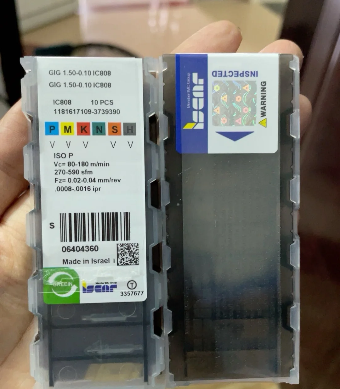 

Hard alloy cutting blades GIG 1.50-0.10 IC808