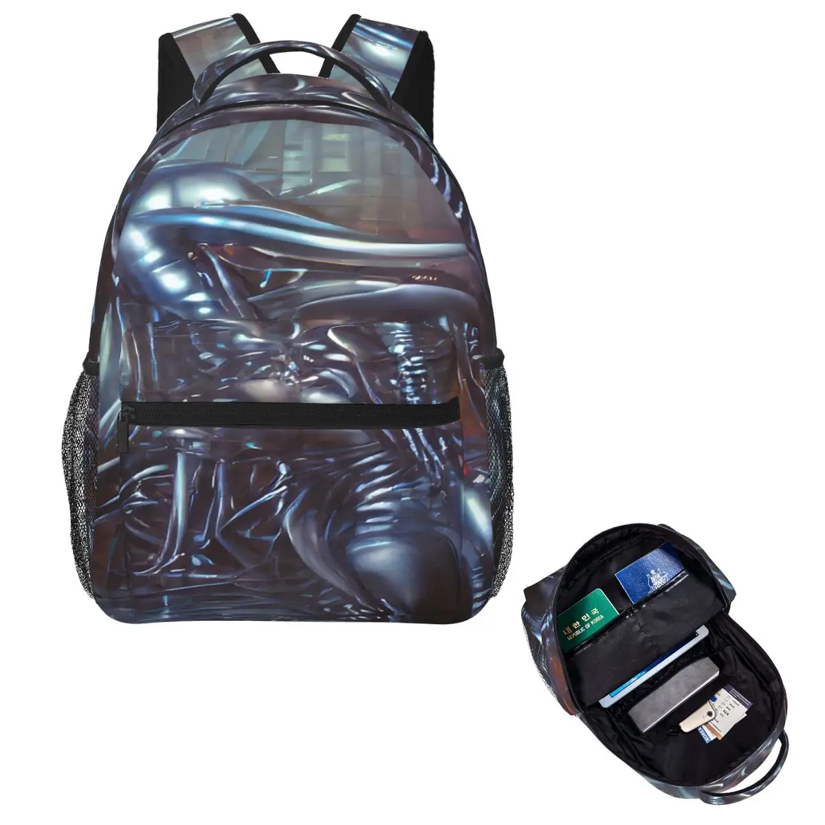 Giger Inspired Me Too Make Some Bio Student Backpack School Bag Hiking Travel Daypack Men Women Fashion Bookbag Shoulder Bags