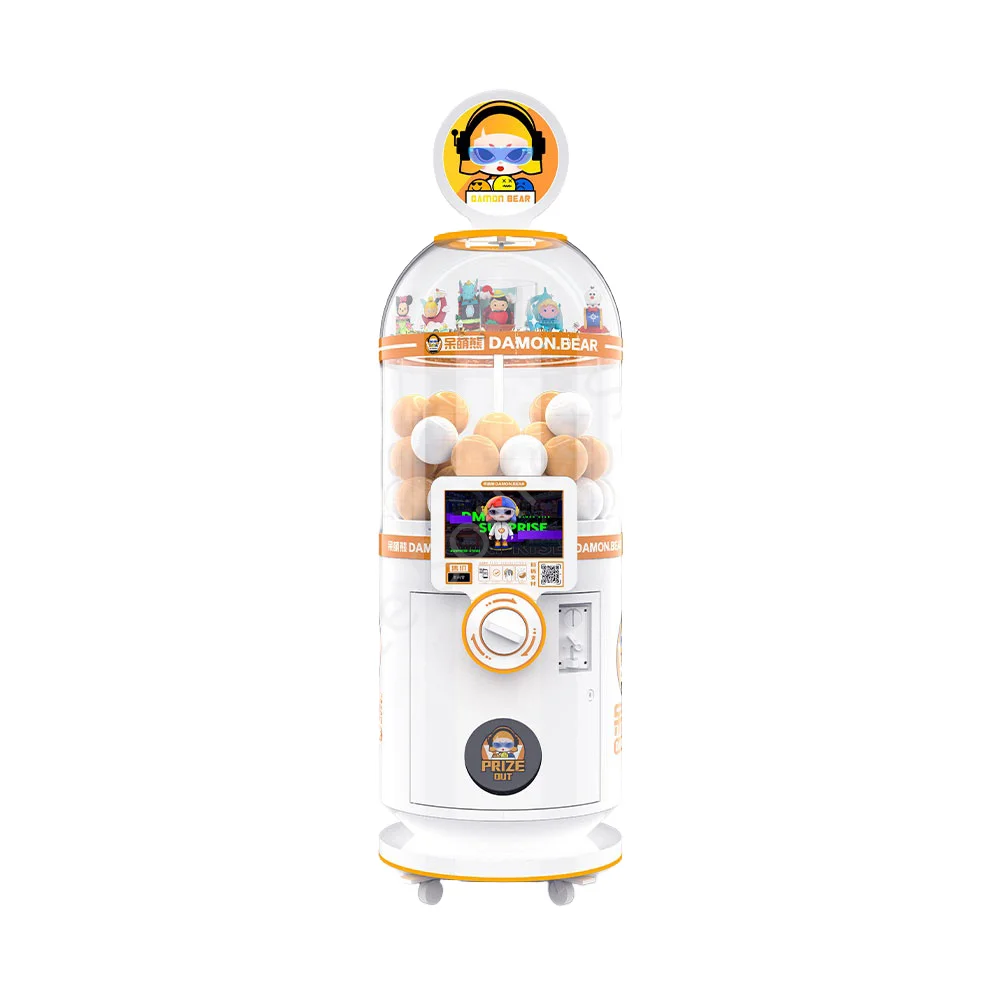 Customized Vending Capsule Toy Distributor Gachapon Machine Coin Operated with Screen Display English for Shopping Mall