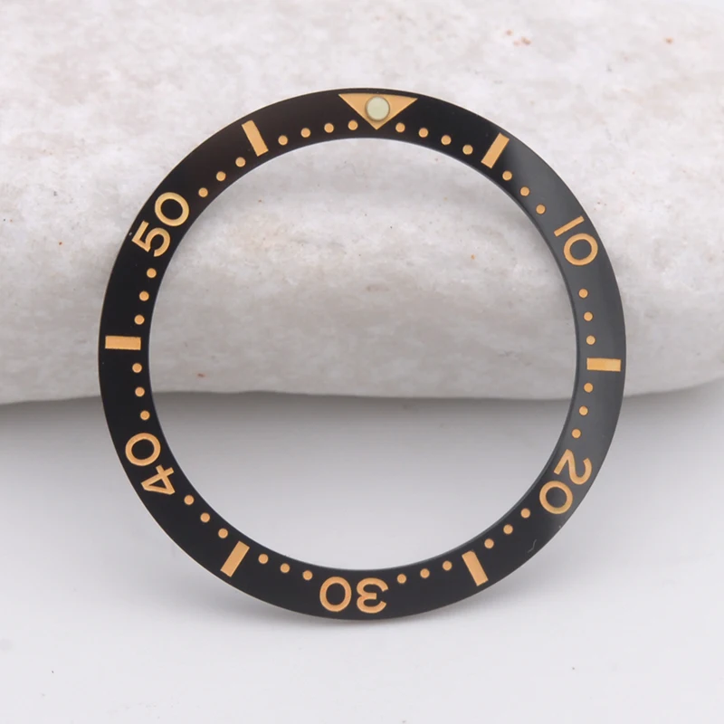 38mm SPB185 SPB187 Ceramic Watch Bezel Insert Ring Fit Watch case Bezel Men Watch Replacement Part Accessories