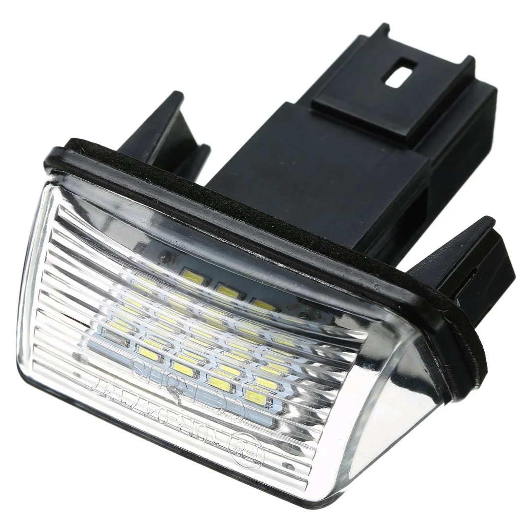 12V 6500K 18LED LumièRe de Plaque D'Immatriculation Lampe Blanche Brillante LumièRe de Plaque D'Immatriculation pour Peugeot 206