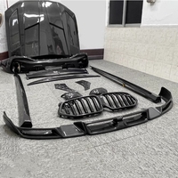 Carbon Fiber front rear lip Engine hood assembly for BMW X6 X6M convert LD style grill tail wing rearview mirror frame
