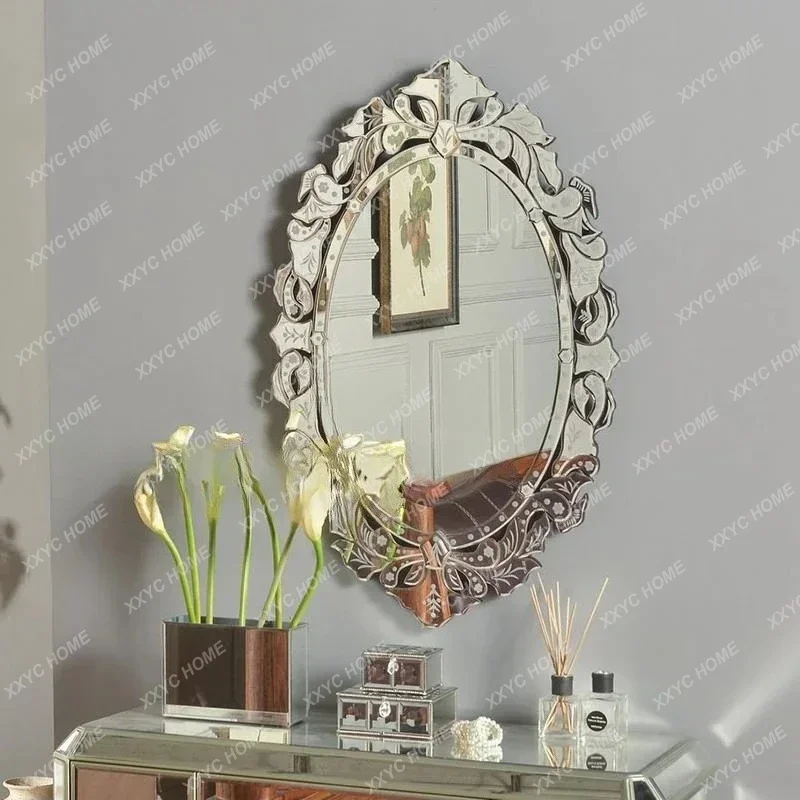 European mirror carved porch fireplace decorative mirror