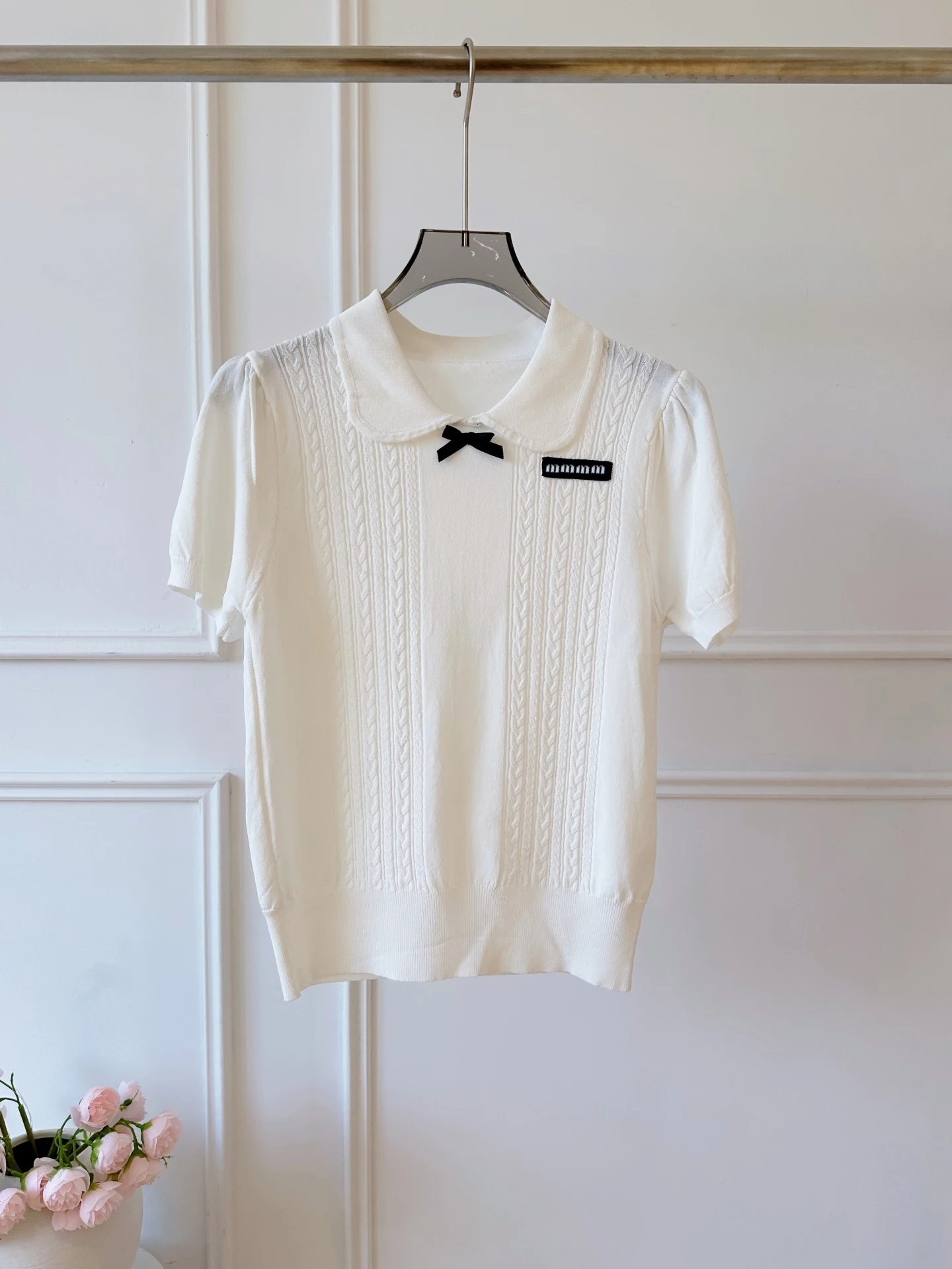 

Женская модная приталенная повседневная летняя рубашка с коротким рукавом и узлом на шее, из полиэфирного волокна