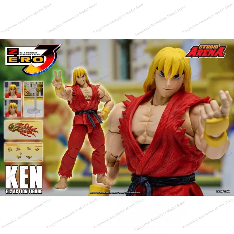 STORM ARENA 1/12 SFSA01 Street Fighter ZERO3 Young Street Fighter 3 Ken مجموعة من شخصيات الأكشن ترسل خلال 24 ساعة