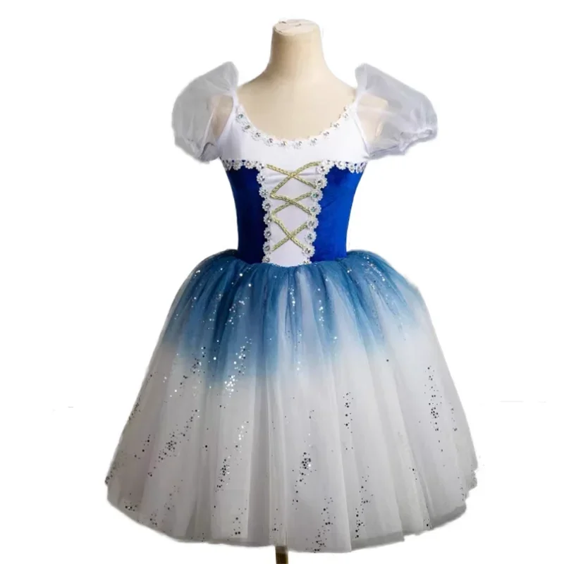 Children Professional Skirt For Girls Long Tutu Ballet Adult Kid Swan Cosumes Princess Dance Dress Performance Clothing